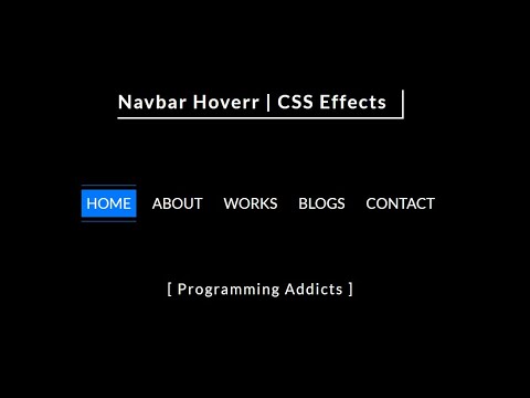 Navbar Hover Effects | CSS Effects - YouTube