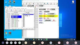 8086 Program for Addition of 8-bit numbers