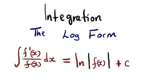 Mathematics N5 Integration by Inspection- INTEGRATION THE LOG FORM