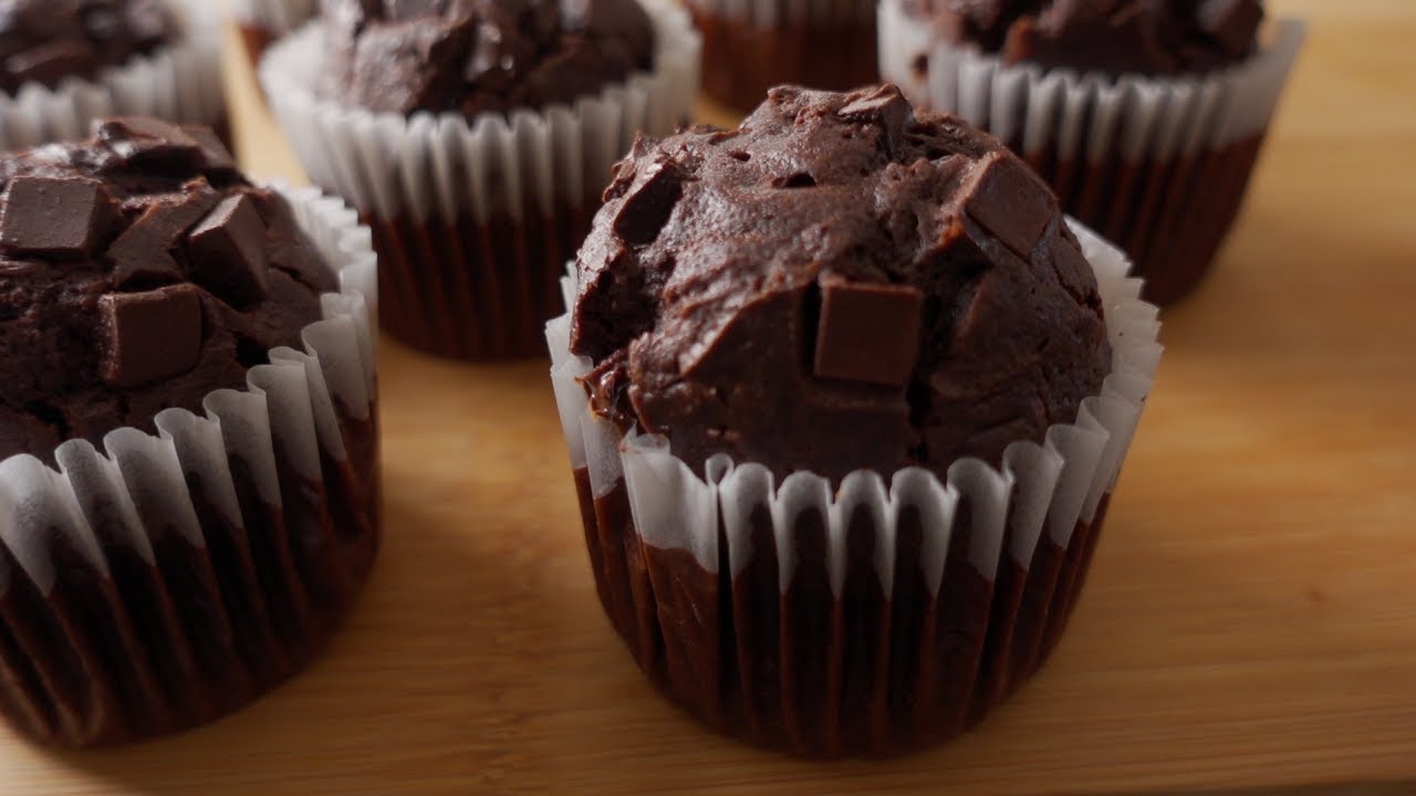 노버터 노오일 초간단 생크림 초코 머핀 만들기 No Butter No Oil Whipped Cream Choco Muffin Baking Recipe | 까날 gganal