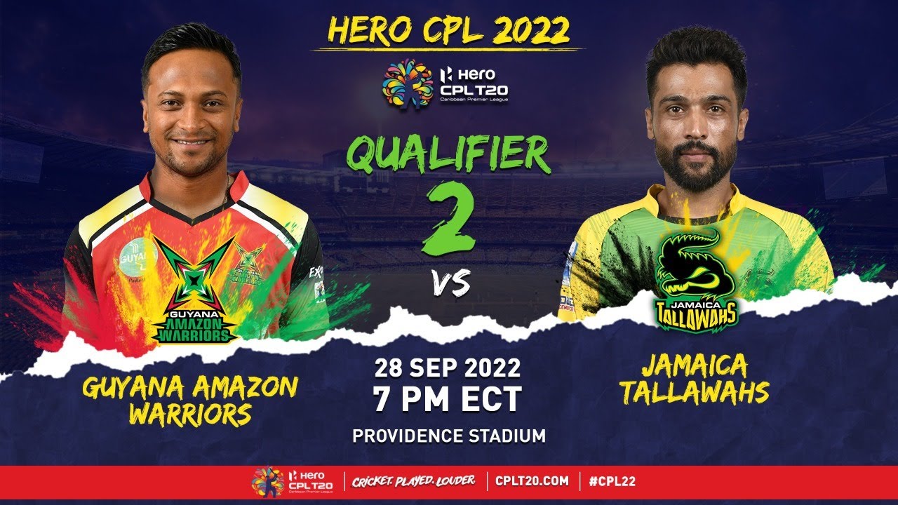 LIVE Guyana Amazon Warriors vs Jamaica Tallawahs CPL 2022