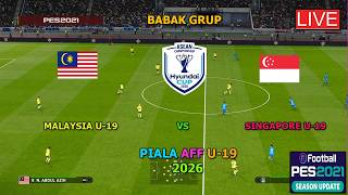 MALAYSIA U-19 VS SINGAPORE U-19 (ASEAN CLUB CHAMPIONSHIP 2026, THIS IS A FOOTBALL GAME PES 2021)