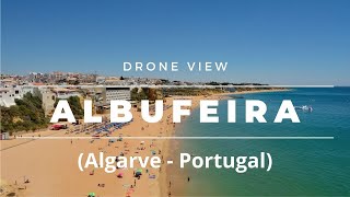Albufeira Beach and Old Town (Algarve Portugal) Drone Footage [UK Travel Green List]