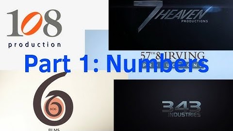 Movie Studio Logos Part 1: Numbers