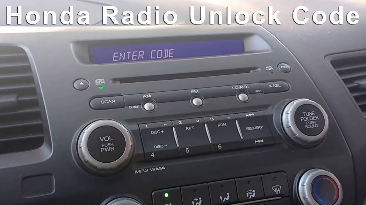 How To Enter/Get Honda Radio Unlock Code and Serial Number - Free