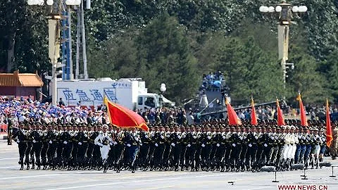 4. The guard of honor of the three services of the Chinese People's Liberation Army - DayDayNews