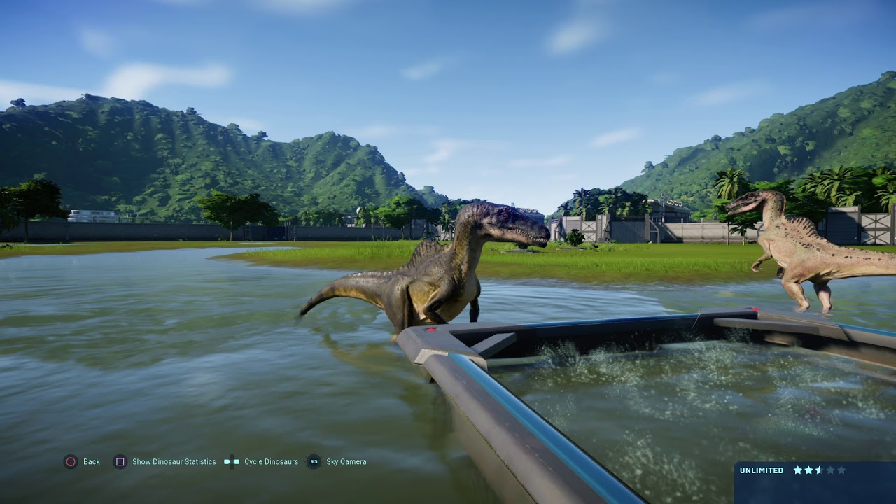 Jurassic World Evolution Spinoraptor fish feeder YouTube