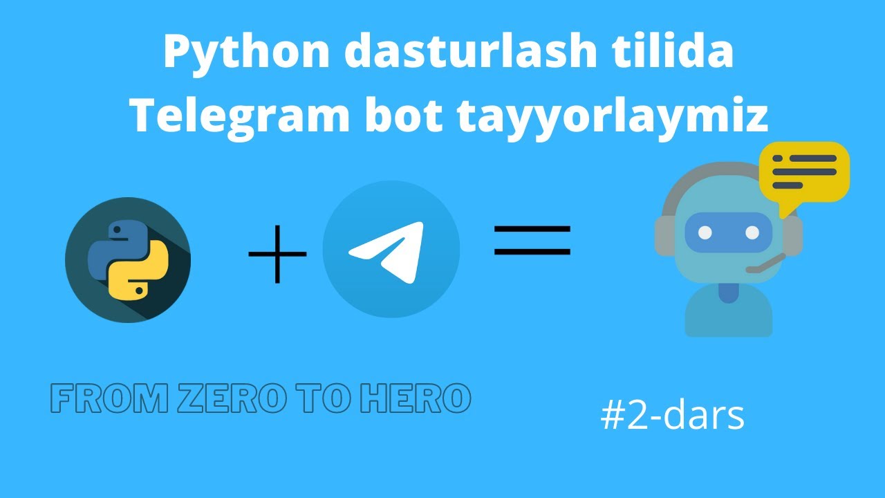 Python dasturlash tilida Telegram bot tayyorlash | #2 - YouTube