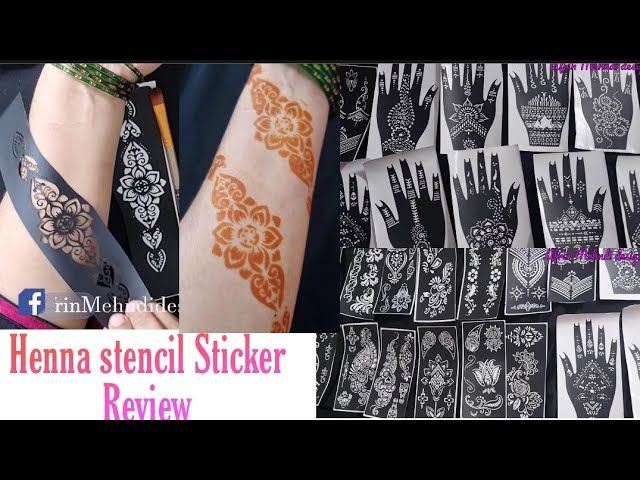Amazon.com : Adecco LLC Henna Tattoo, 6 Sheets Henna Stickers, Waterproof Red  Henna Tattoo Stickers for Women : Beauty & Personal Care