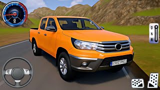 Toyota Hilux Realistic Driving Test on Mountain Roads | Android Car Simulator Gameplay screenshot 3