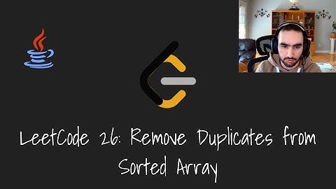 LeetCode 26: Remove Duplicates from Sorted Array (Java)