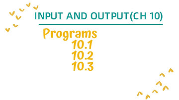 Programs 10.1, 10.2 , 10.3 |Ch# 10| Lec# 2| Computer Science | Class 12 |