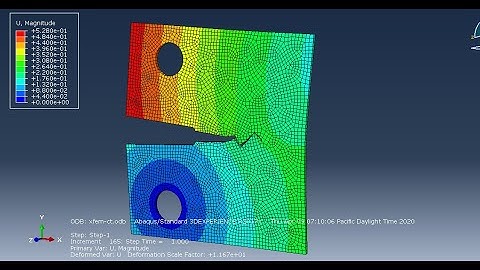 3D CT specimen #XFEM #crack growth using #abaqus