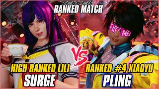 TEKKEN 8 - SURGE (High Ranked Lili) vs PLING (Ranked #4 Xiaoyu) - TEKKEN 8 RANKED MATCHES