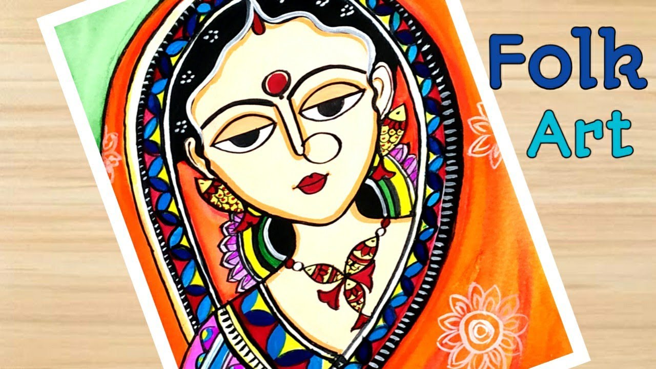 Sketch book by Priyanka - Bengali folk art Kalighat painting. | Facebook