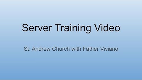 Server Training Video