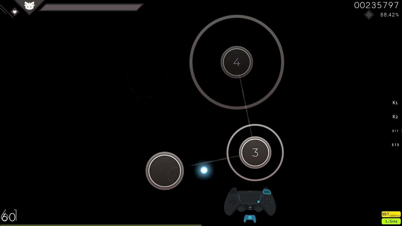 Osu Ps5 Controller (gyro aim/motion aim) Jump practice +NF +HT