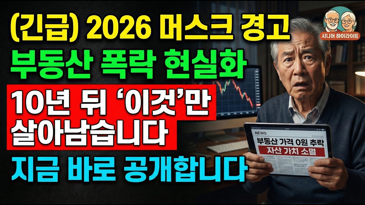 2026년 머스크 경고 현실화? 아파트·건물 0원 된다, 10년 뒤 살아남을 이것 지금 준비 안 하면 끝납니다ㅣ노후준비ㅣ노후경제ㅣ오디오북