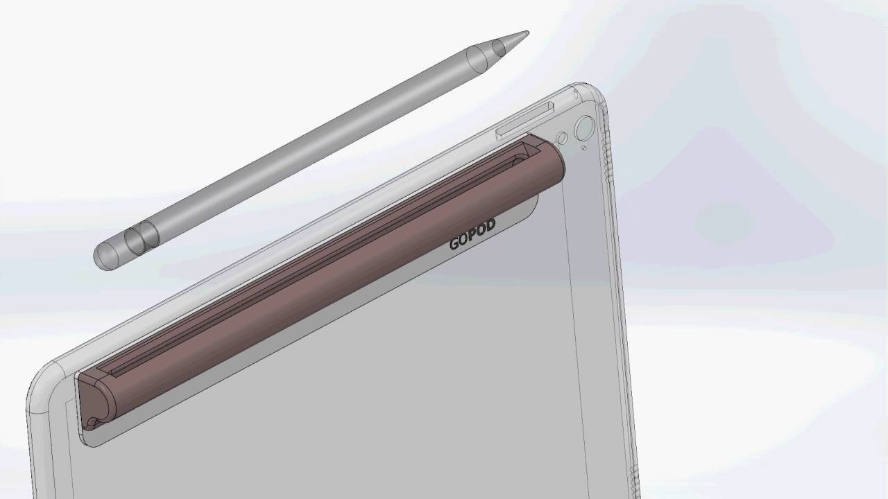 GOPOD Stylus holder for iPad Pro YouTube