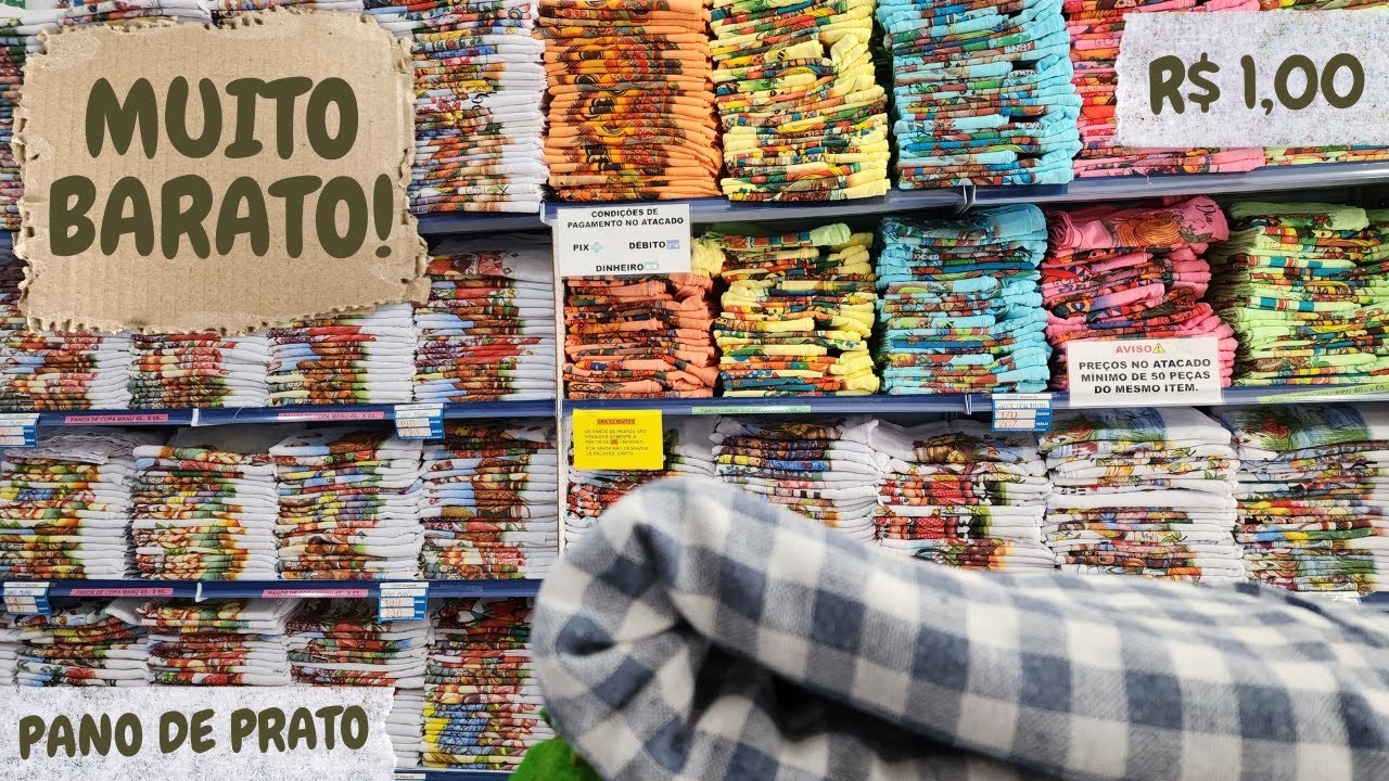 🏢 Loja de fábrica no Brás de PANO DE PRATO e SACARIA com ótimos preços!