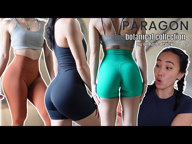 PARAGON FITWEAR BOTANICAL COLLECTION  one pieces?! new shorts?! honest try  on haul and review 