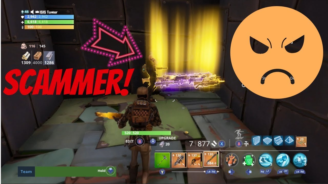 BRITISH SCAMMER GETS SCAMMED FOR HIS INVENTORY ON FORTNITE SAVE THE WORLD!!!