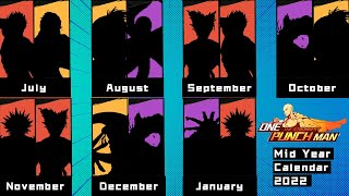 One Punch Man The Strongest Mid Year Calendar 2022