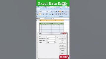 Data Entry Form In Excel|| #excel #shorts #msexcel #exceltips