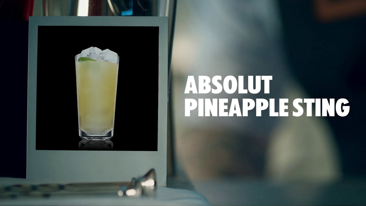 ABSOLUT PINEAPPLE STING DRINK RECIPE HOW TO MIX YouTube