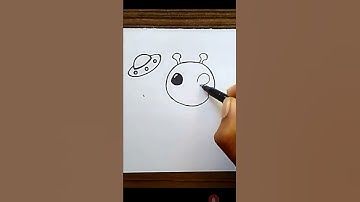Alien 👽👾 Easy Drawing Tutorial | How To Draw Alien #shorts
