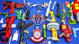 Collecting 7 Sniper Rifles and AK47 Guns Cannons missiles captain america shields spiderman guns