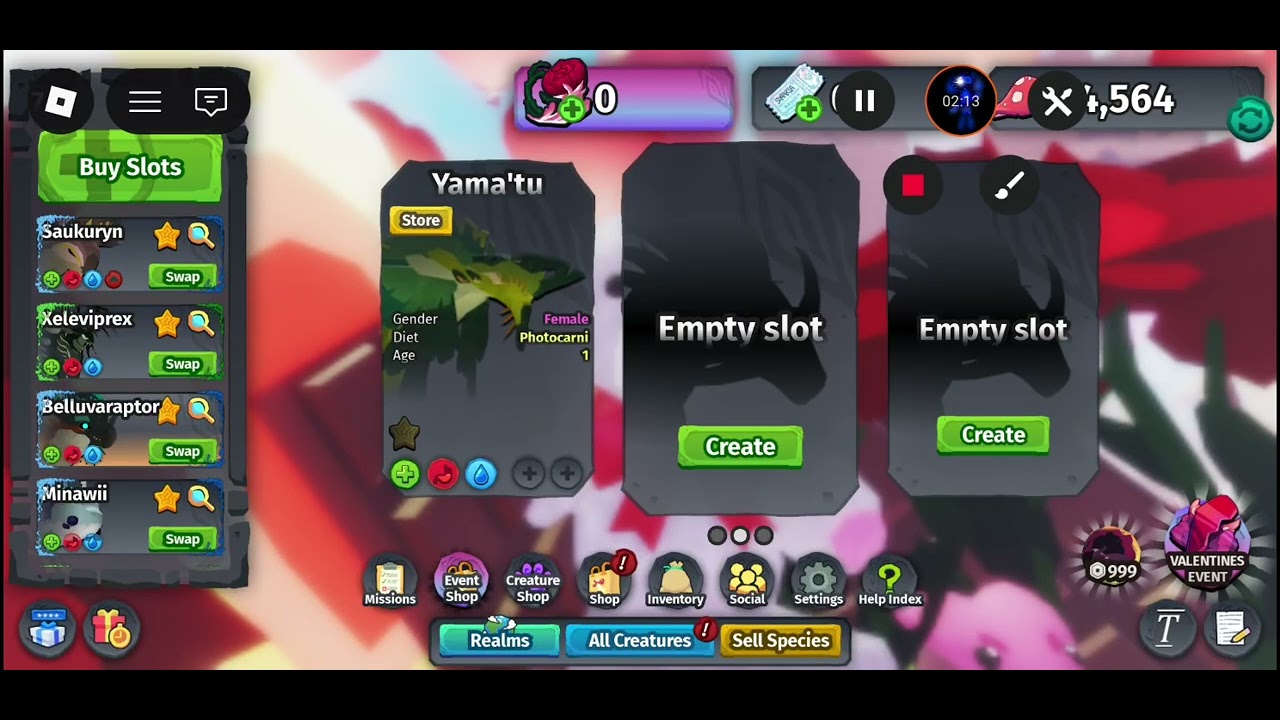 The new valentine's update on creatures of sonaria