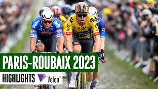 Sheer chaos on the cobbles | Paris-Roubaix 2023 Highlights