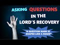 You dont want to miss this question  the lords recovery  witness lee