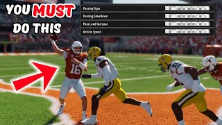 BEST Passing Settings/Tutorial for College Football 26 [w/ Gameplay]