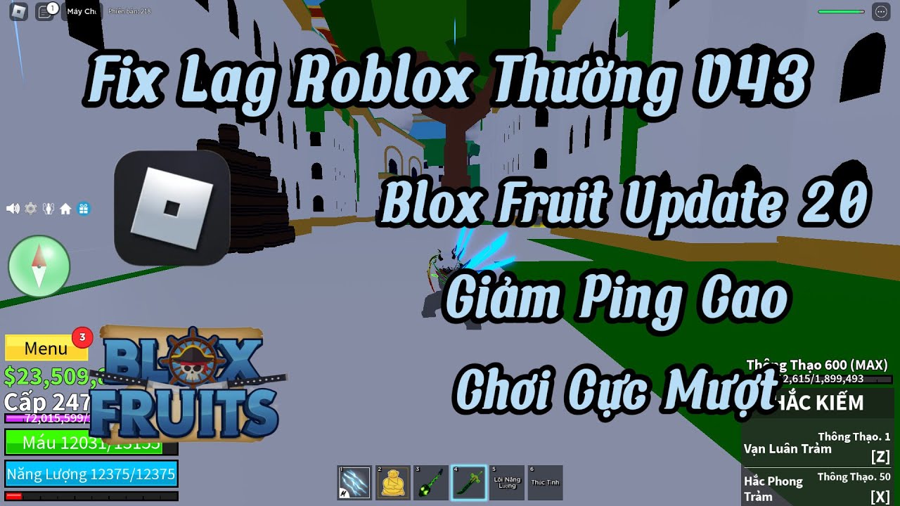 Cách Tải Fix Lag Roblox Lite V43 Mới Nhất Update 20 Blox Fruits Giảm