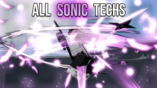 Every Single Sonic Tech in The Strongest Battlegrounds