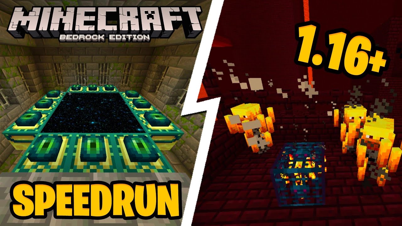 A MELHOR SEED PARA ZERAR o MINECRAFT, SPEEDRUN (BEDROCK, MCPE, XBOX