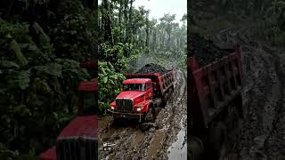 muddy road || off roading truck || loded truck