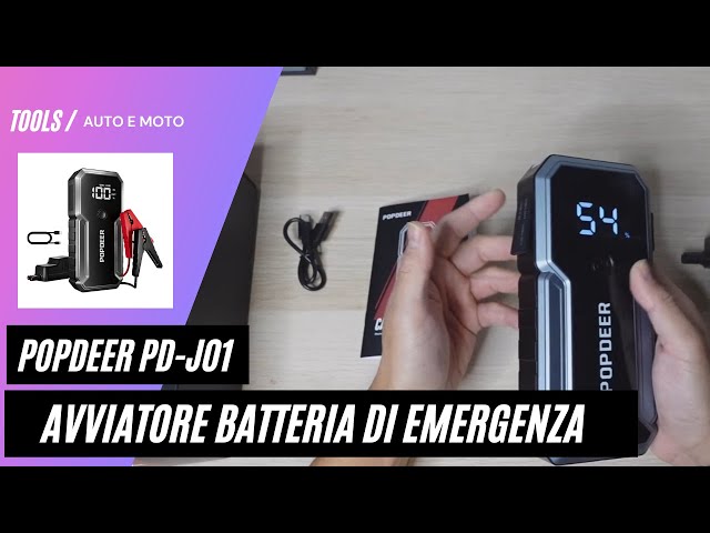 POPDEER PD-J01 Avviatore Batteria auto moto Portatile di emergenza facile  da usare ed economico 