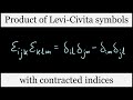 Product of Levi-Civita symbols with contracted indices
