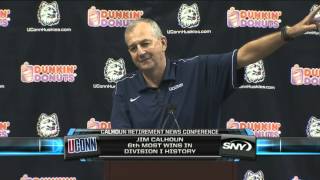 Jim Calhoun retirement news conference - Opening Statement