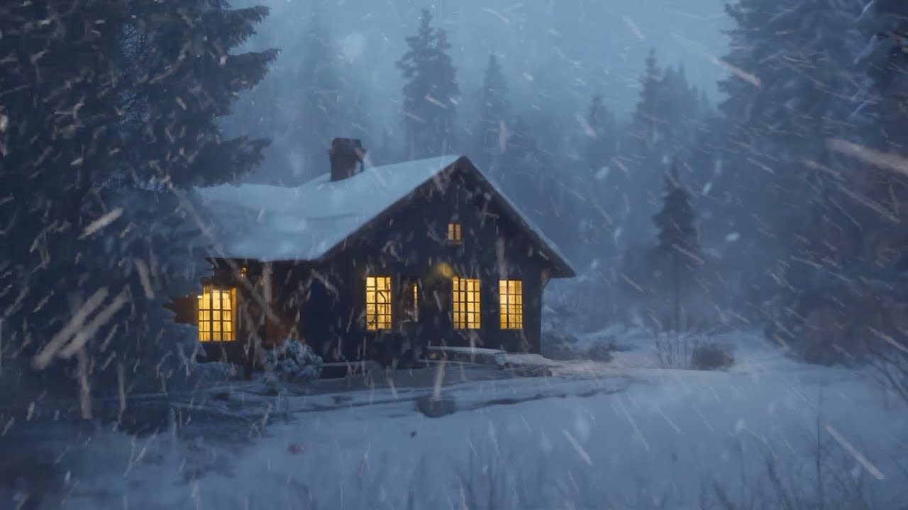 Холодная метель, Снег, зимняя буря и завывающий ветер - Звуки для сна