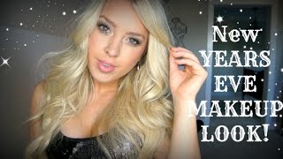 My NYE Makeup Look - Shimmery Smokey Eye &amp; Nude Lip! | TheBlondeBeautyy