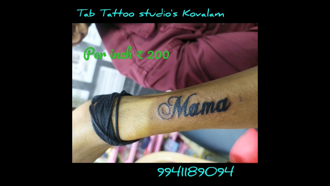 Mama Tattoo Kovalam beach 🏖️ Tab Tattoo studio's Ameed