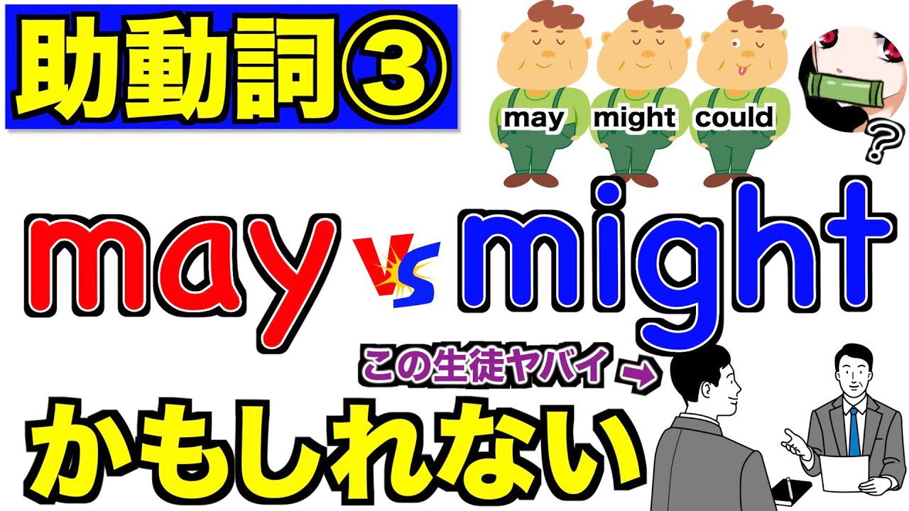 【高校英語】mayとmightの使い方とは?助動詞③【couldとの違い】