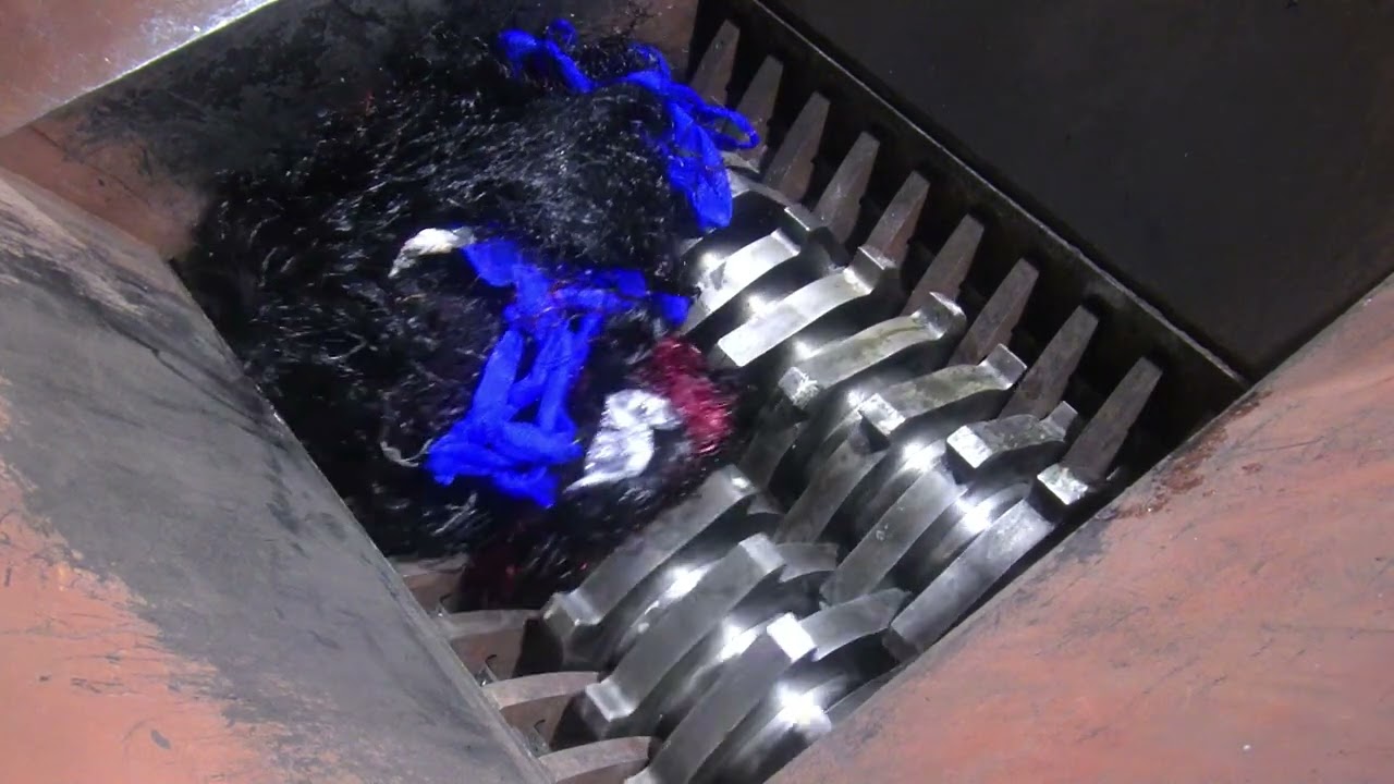 網の破砕　破砕機　ライオンシュレッダーVC
