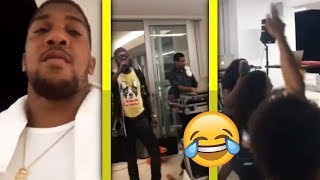 Anthony Joshua Hosts Karaoke Party In Massive Villa