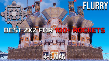 FLURRY - INSANE 2X2 base for 100+ Rockets with 4 BUNKERS [rust base design]