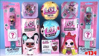 LOL DOLLS Unboxing Boys HairGoals 2 5 PETS TINS Surprise Slap Bands Finders KEEPERS EGG Series